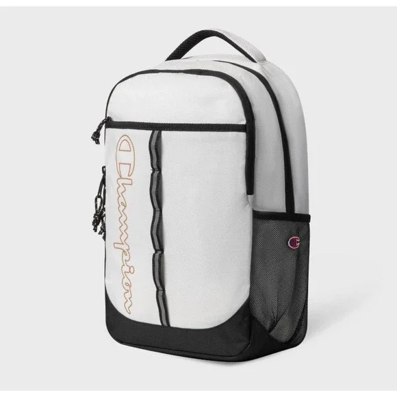 Champion Center Backpack White Laptop Sleeve & Padded Zipper Pockets BRAND NEW - Picture 5 of 10